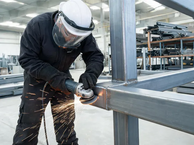 Metal fabrication grinding