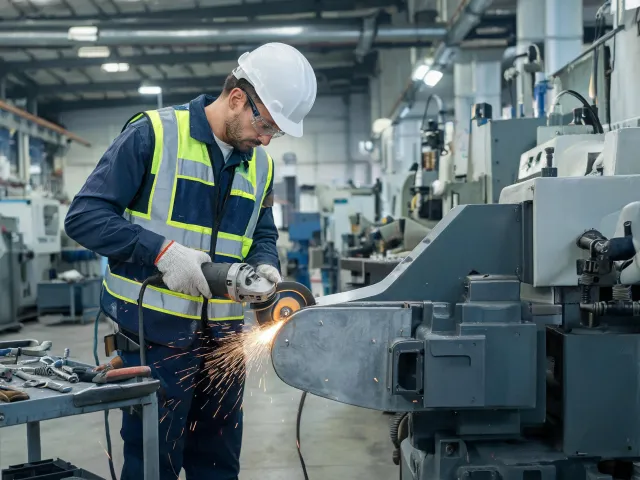 Manufacturing maintenance abrasive work
